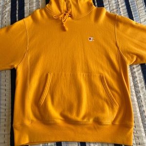 Medium yellow champion hoodie